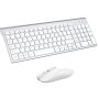 Wireless Keyboard and Mouse Combo, Cimetech Quiet Keyboard and Adjustable DPI Mouse Set, 2.4GHz USB Ultra Slim Silent Computer Keyboard and Mouse for Laptop, PC, Notebook, Desktop-Gray - Image 1