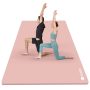 YR Large Yoga Exercise Mat 78x51" 1/2" Thick NBR Foam Indoor Workout Mats with Carry Bag, Cream Yellow - Image 1