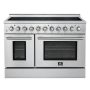 Forno Appliances - 50 in. Wide 7 Elements Paolo 6.7 Cu. Ft. Freestanding Electric True Convection Range - Stainless Steel - Image 1
