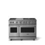 Viking - 48"W. 6.1 Cu.Ft. Freestanding Manual Clean Sealed 8B Gas Convection Range/Grdl/Double Oven-Stainless Steel - Stainless Steel - Image 1