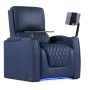 Haiylee Top Grain Leather Zero Gravity Theater Sofa - Image 1