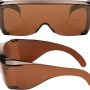 GRINDERPUNCH Cover-Ups Black Fit Over Sunglasses - Wrap Around Sunglasses - People Who Wear Prescription Glasses in the Sun - Image 1