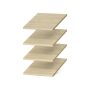 14 in. D x 12 in. W Espresso Wood Shelf (4-Pack) - Image 1