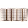 3 ft. Short Window Pane Shoji Screen - Rosewood - 5 Panels - Image 1