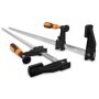 12 in. x 2.5 in. Quick-Adjust Steel Bar Clamps with Throat and Micro-Adjustment Handle (2-Pack) - Image 1