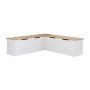 Rockhill Corner Nook 62.4 in. White Dining Bench Backless with Storage - Image 1