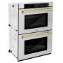 ZLINE - 30 in. Autograph Double Wall Oven w/ Air Fry and Self Clean w/ Gold Handles - Stainless Steel - Image 3
