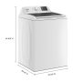 Whirlpool - 4.3 Cu. Ft. High-Eficiency Top Load Washer with 2-in-1 Removable Agitator and Soft Close Glass Lid - White - Image 3