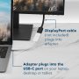 Insignia™ - USB-C to DisplayPort Adapter - White - Image 3