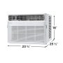 Frigidaire - 230V 18,000 BTU 1,000 Sq Ft Window Air Conditioner with 16,000 BTU Supplemental Heat Function - White - Image 3