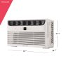 Frigidaire - 250 Sq. Ft 6,000 Cooling BTU Smart Window Air Conditioner - White - Image 2