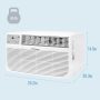 Keystone - 10,000 BTU 450 Sq. Ft. 230V Through-the-Wall Air Conditioner with 10,600 BTU Supplemental Heat Function - White - Image 2