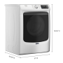 Maytag - 7.4 Cu. Ft. Smart Electric Dryer with Steam and Pet Pro System - White - Image 4