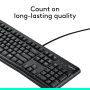 Logitech - K120 Full-size Wired Membrane Keyboard for PC with Spill-Resistant Design - Black - Image 3