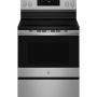 GE Profile - 30" Wide 5 Elements 5.3 Cu. Ft. Freestanding Electric Convection Range w/ Steam Clean, Air Fry, and EasyWash Oven Tray - Stainless Steel - Image 1