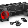 BOSS Audio - ATV UTV Amplified Sound Tube, 8-Inch Speakers, 1.5-Inch Tweeters, IPX5 Weatherproof, Bluetooth, Multicolor Illumination - Black - Image 1