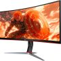 AOC - CU34G2XP 34" VA Curved Gaming Monitor, WQHD (3440x1440), 180Hz, 1ms, Freesync, HDR 400 - Black/Silver/Red - Image 3