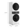 Whirlpool - Smart Front Load Laundry Tower 4.5 Cu. Ft. Washer and 7.4 Cu. Ft. Electric Dryer with UV Clean Technology - White - Image 4