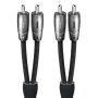 AudioQuest - Angel RCA > RCA 6.6' Analog Audio Interconnect Cable - Silver on Black - Image 1