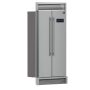 Forno Appliances - 37 in. Wide Salerno 15.6 Cu. Ft. Counter-Depth Side-by-Side Refrigerator with Decorative Grill Trim - Stainless Steel VCM - Image 4