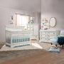 Imagio Baby Ashley 3-piece Crib Set, w/ Dresser and Chifferobe, Brushed White - Image 1