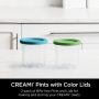 CREAMi Pints and Lids - 2 Pack, Compatible with NC300s Series Ninja Creami Ice Cream Makers - Clear/Lime/Aqua - Image 4