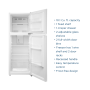 Insignia™ - 22 in. Wide 10.1 Cu. Ft. Top-Freezer Refrigerator with Reversible Door and ENERGY STAR Certification - White - Image 3