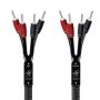 AudioQuest - Rocket 44 8' Single BiAmp Speaker Cable with Banana > Banana - Silver on Black - Image 1
