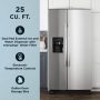 Amana - 36 in. Wide 24.5 cu. ft. Side-by-Side Refrigerator with Water and Ice Dispenser - Black-on-Stainless - Image 3