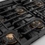 ZLINE - 36 in. Wide 6 Burner AutographParamount Rangetop with with Black Accents (PSRTZ-36-MB) - Stainless Steel - Image 4