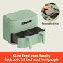 Bella - 4-qt. TriZone Air Fryer - Seaglass - Image 2