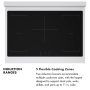 ZLINE - 36 in. Wide 5 Elements Autograph 5.2 cu. ft. Paramount Freestanding Induction Range with Bronze Accents with Black Door - Matte Black - Image 3