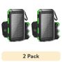 SOLPOWBEN 30000mAh Solar Power Bank Compatible for Iphone 17 Cell Phone 12W Portable Charger Power Bank for Outdoor Camping Hiking (Black) - Image 1