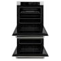 ZLINE - Autograph 30 in. True Convection Double Wall Oven in Satin Steel with Nickel Helix Handles (WADSZ-30-KPN) - Satin Stainless Steel - Image 2