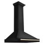 ZLINE - 36 inches - Convertible & Externally Vented - Wall Range Hood - Black Stainless Steel - Image 4