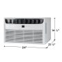 Frigidaire - 115V 8,000 BTU 350 Sq. Ft. In Wall Air Conditioner with 4,200 BTU Supplemental Heater - White - Image 2