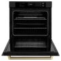 ZLINE - Autograph 30 in. True Convection Single Wall Oven in Black Steel with Bronze Helix Handle (WASBZ-30-KCB) - Black Stainless Steel - Image 2