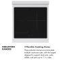 ZLINE - 24 in. Wide 3 Elements Autograph 3.2 cu. ft. Paramount Freestanding Induction Range with Black Accents with White Door - White Matte - Image 3