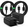 2 Pack 45W Samsung USB-C Super Fast Charger 6FT Type C Charger Cable Cord Fast Charging Android Phone Wall Charger Block for Samsung Galaxy S26/S25 Ultra/S24+/S23 Ultra/S23/S23+/S22/S22 Ultra/S22+ - Image 1