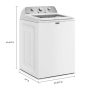 Maytag - 4.7 Cu. Ft. Top Load Agitator Washer with Extra Power Cycle - White - Image 3