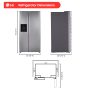 LG - 36-in Wide 26.6 Cu. Ft. Side-by-Side Smart Refrigerator with External Ice and Water - Stainless Steel - Image 4