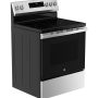 GE - 30 in. Wide 5 Elements 5.3 Cu. Ft. Freestanding Electric Range with Crisp Mode and Express Preheat - Stainless Steel - Image 3