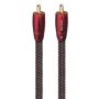 AudioQuest - Red River RCA > RCA 6.6' Analog Audio Interconnect Cable - Red on Black - Image 1