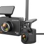Kenwood - DRV-A610WDP Dual camera system- Compact 4K HD dash camera w/ 2" display, Wi-Fi, and GPS) rear-view cam and SD Card - Black - Image 1
