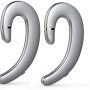 Open Ear Headphones Bluetooth earpiece Workout Headphones with mic IPX5 Waterproof Wireless Headphones for School - Silver - Image 1