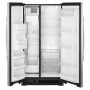 Amana - 36 in. Wide 24.5 cu. ft. Side-by-Side Refrigerator with Water and Ice Dispenser - Black-on-Stainless - Image 2