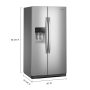 Whirlpool - 36 in. Wide 28.7 cu. ft. Side-by-Side Refrigerator with In-Door Ice & Water - Stainless Steel - Image 3