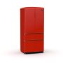 Forno Appliances - 33 in. Wide Luigi 18 Cu. Ft. French Door Refrigerator with Handle-free Design - Red - Image 4