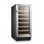 Lanbo - 15 Inch 31 Bottle Built-in or Freestanding Wine Cooler with Digital Temperature Control and Removable Shelves - Black - Image 3