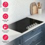 Frigidaire - Gallery 36 in. Wide 5 Elements Built-In Electric Cooktop with EvenTemp and 2-in-1 Dual Element - Stainless Steel - Image 2